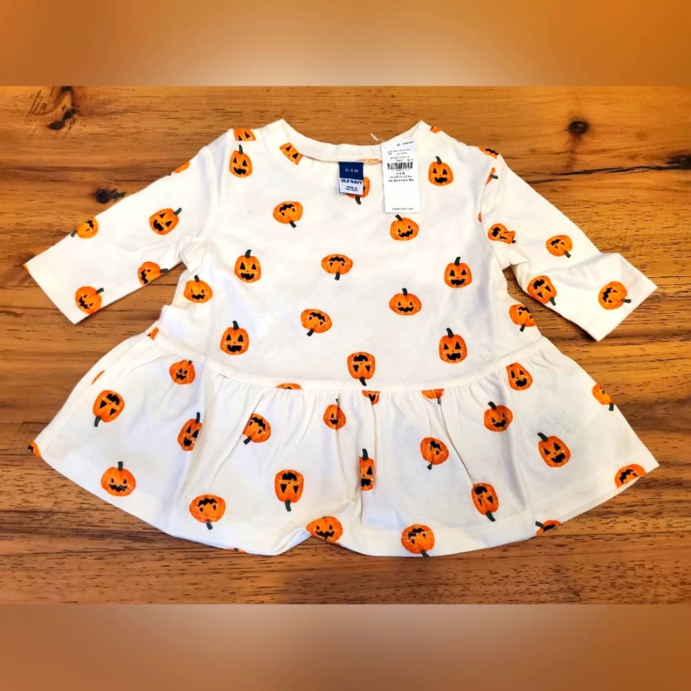 Nwt 0-3M halloween pumpkin dress